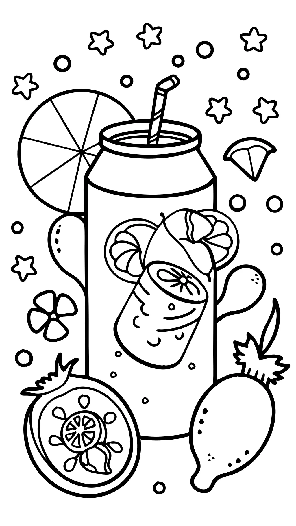 coloring pages of soda